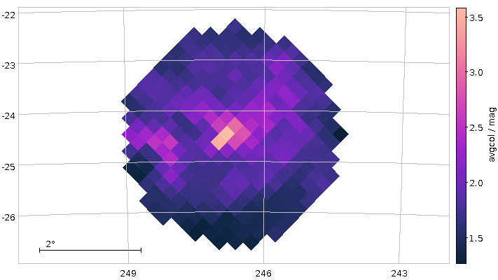 Plot: Black and reddish pixels showing a bit of structure